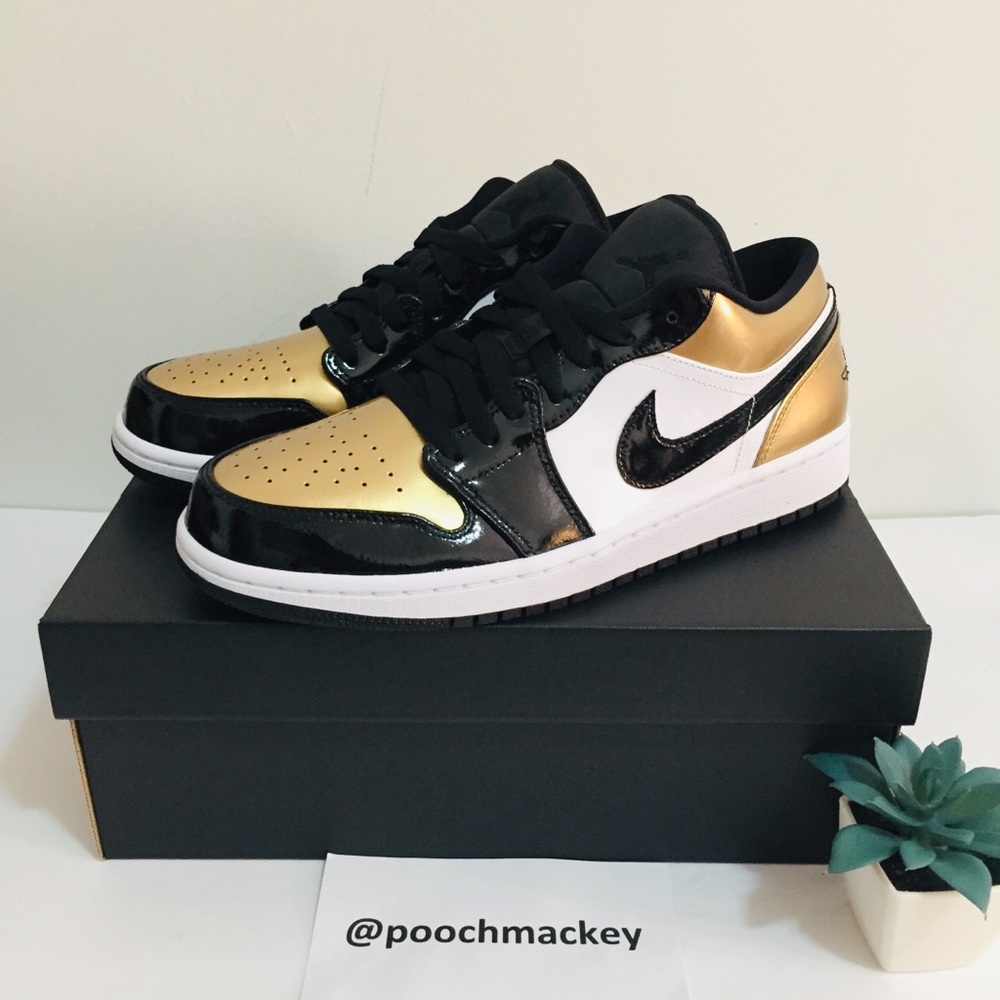 ‼️SOLD‼️ AIR JORDAN 1 LOW | GOLD TOE | SIZE 9